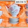 bộ trà 6 ly 6 dĩa hoa sen