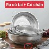 RỔ INOX 25.5CM CÓ TAI CÓ CHÂN ĐẾ