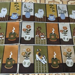 cặp thảm bếp vintage dẻ