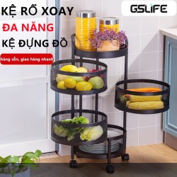 KỆ RỔ XOAY 4 TẦNG