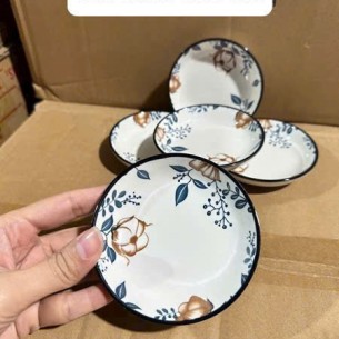 set 10c dĩa muối hoa 168