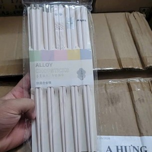 set 5 đôi đũa hợp kim bạc