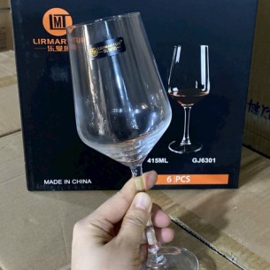 Hộp 6c ly rượu vang thủy tinh GJ6301