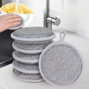SET 10C MIẾNG RỬA CHÉN BẠC TRÒN