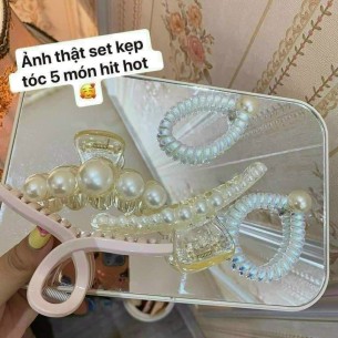 SET 5 KẸP TÓC NGỌC TRAI