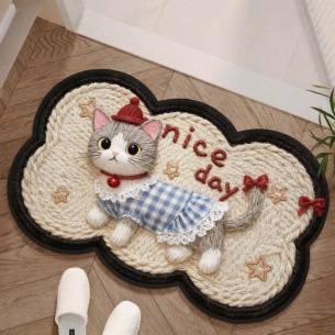 thảm chùi chân mèo caro 