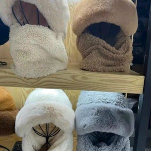 MŨ LÔNG KÈM KHĂN CHOÀNG MÙA ĐÔNG