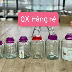 BÌNH THỦY TINH QX NẮP TÍM 2L