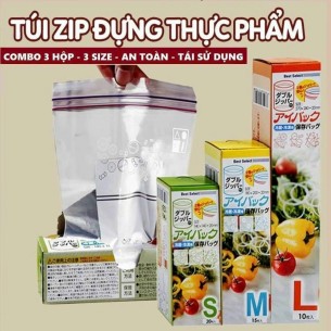 SET 3 HỘP TÚI ZIP ĐỰNG THỰC PHẨM
