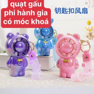 QUẠT GẤU PHI HÀNH GIA KÈM MÓC KHÓA
