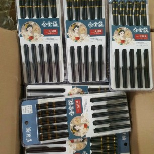 VĨ 10 ĐÔI ĐŨA ĐEN 3 GẠCH VÀNG