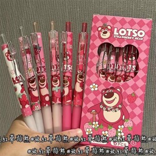 HỘP 6C BÚT GẤU DÂU LOTSO