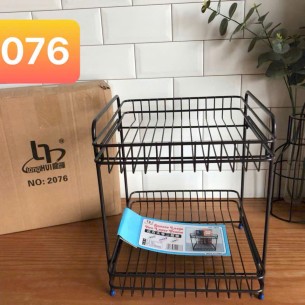 KỆ 2 TẦNG SẮT BỌC NHỰA MÃ 2076