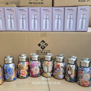 BÌNH ĐỨC 300ML IN HÌNH CÔNG, BƯỚM, HOA