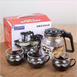 BỘ TRÀ CÓ KHAY LỌC KÈM 4 LY