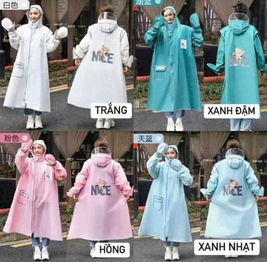 ÁO MƯA GẤU SIÊU XINH