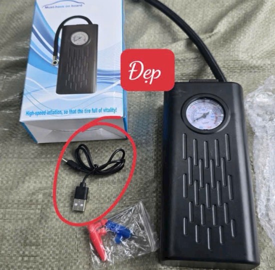 máy bơm lốp oto xe máy 