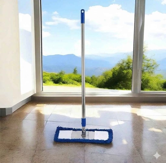 cây lau nhà công nghiệp 1m4 cán trơn (bẹ lưỡi 60cm)