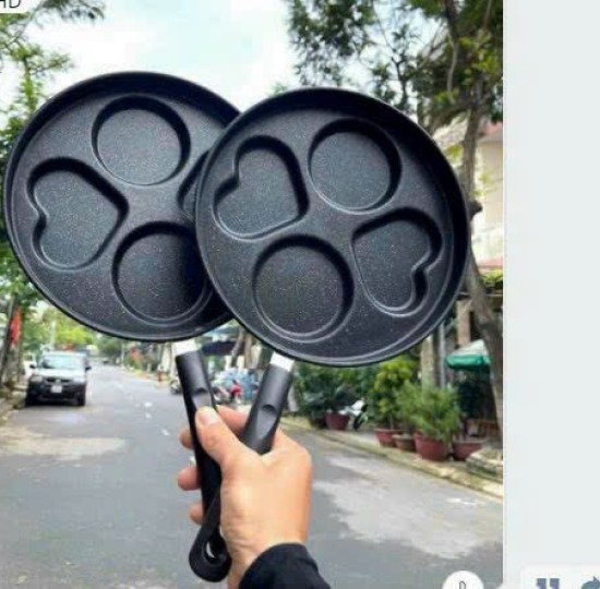 CHẢO TRÁI TIM 4 Ô