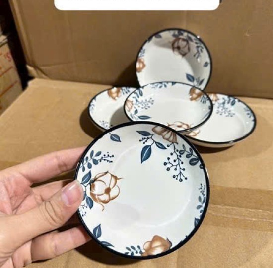 set 10c dĩa muối hoa 168