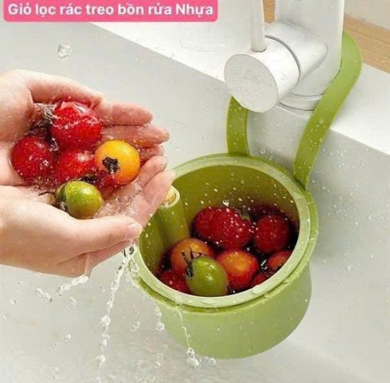 giỏ lọc rác treo bồn rửa chén