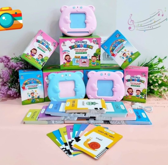 MÁY ĐỌC THẺ SONG NGỮ CHO BÉ, 112 THẺ