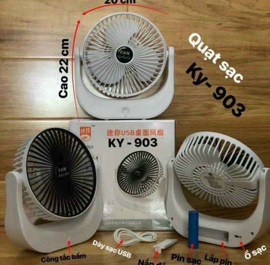QUẠT SẠC KY 903