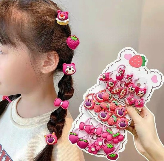 SET 10 SỢI BUỘC TÓC GẤU DÂU