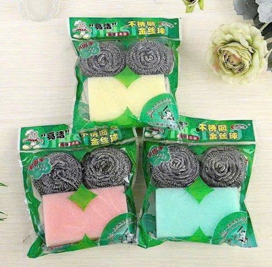 set chà nồi chén bát