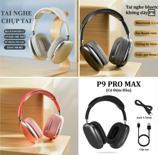 TAI NGHE  BLUETOOTH P9 PRO MAX