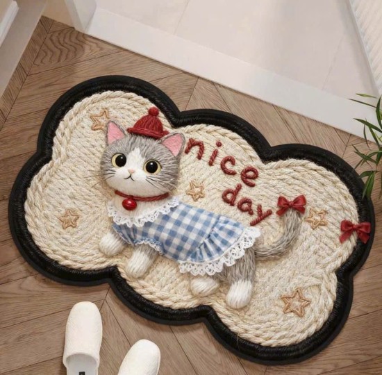 thảm chùi chân mèo caro 