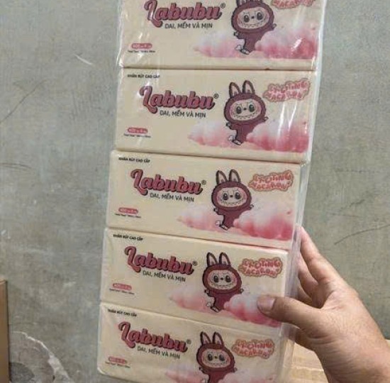 túi 5 gói giấy labubu dài 