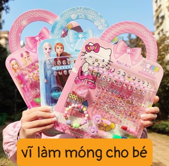 VĨ LÀM MÓNG TAY, VÒNG TAY CHO BÉ