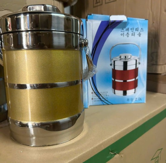 CÀ MÈN 2L INOX XỊN KÈM 2 KHAY 