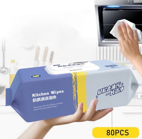 GÓI 80 TỜ KHĂN ƯỚT LAU BẾP
