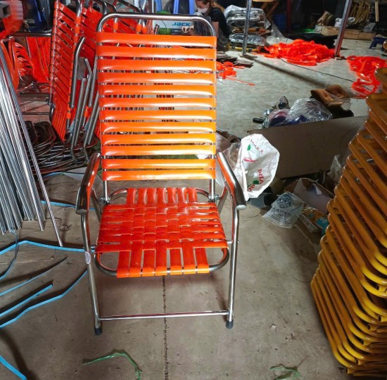 GHẾ INOX SALON BẢNG DÂY