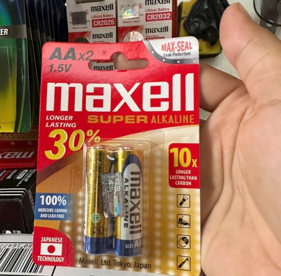 VĨ 2 VIÊN PIN MAXELL 2A SUPER ALKALINE