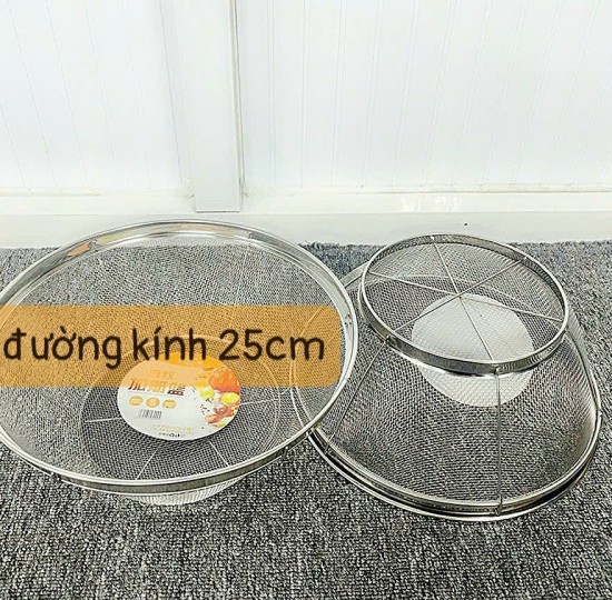 RỔ INOX ĐAI TO 25CM