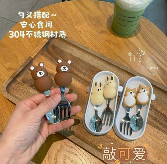 SET 2C THÌA GẤU THỎ CHO BÉ