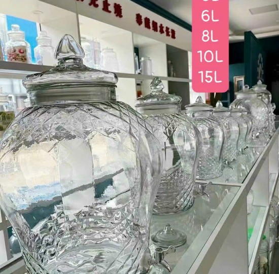 BÌNH THỦY TINH 8833 DÀY CÓ VÒI 3L