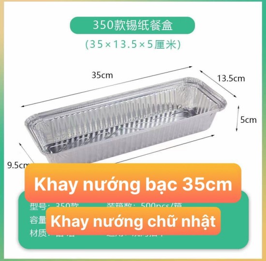 SET 10 CÁI KHAY NƯỚNG BẠC 35CM