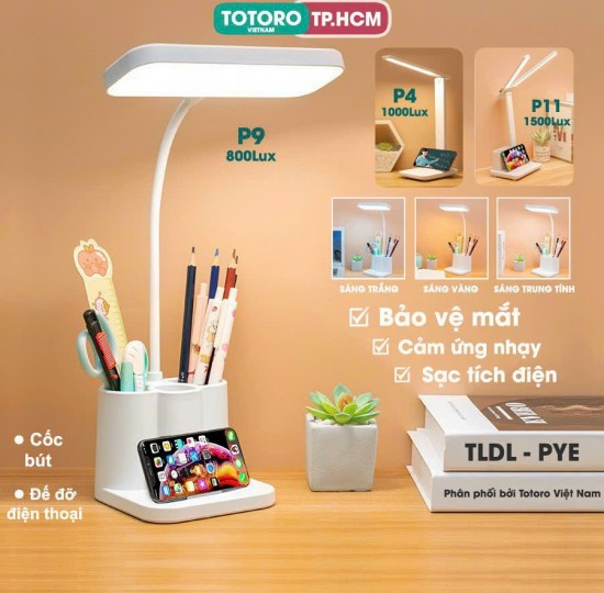 ĐÈN HỌC CÓ KHAY CẮM BÚT P9 800LUX