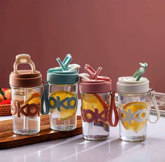 CỐC THỦY TINH OK ỐNG HÚT BẬT