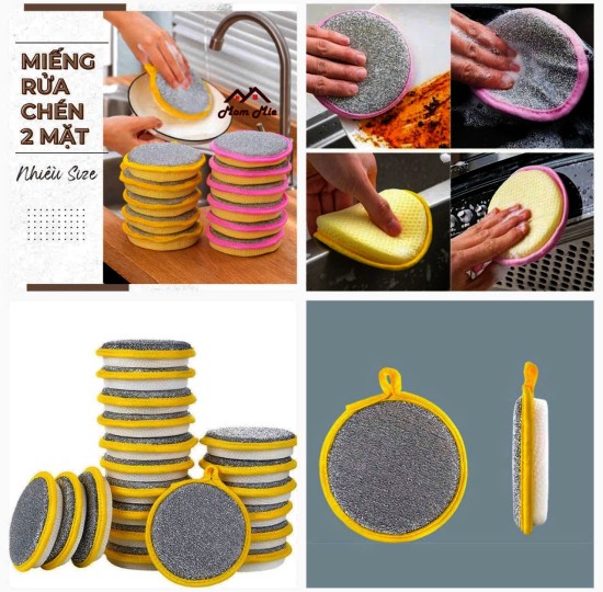 SET 10C MIẾNG RỬA CHÉN TRÒN