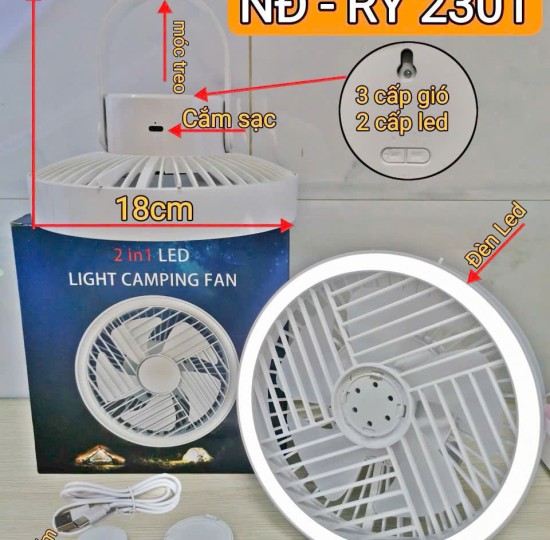 QUẠT TRÒN TREO ĐỂ BÀN RY 2301
